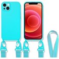 thumbnail image 1 of HAHDAXIA Crossbody Lanyard Case Compatible with iPhone\u200211, Lens Protection Soft Silicone Shockproof Protector Case with Adjustable Shoulder Strap Removable Neck Strap (Blue, iPhone 11), 1 of 7