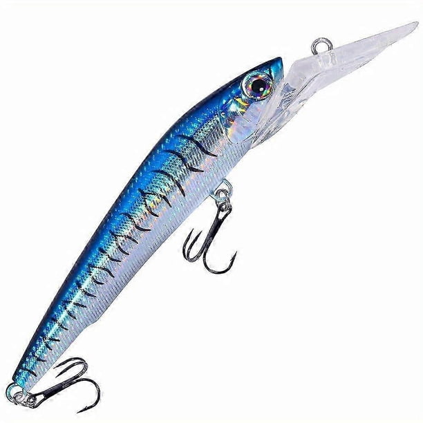 unidad de señuelo de pesca tipo minnow de lanzamiento largo, realista, de 24 cm (9,45 pulgadas) / 100 g, cebo falso para lubina.