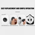 thumbnail image 4 of Outdoor Sports Half Face Cover With Replacement Washable Reusable Bandanas, Activated Carbon Filter Breathable Riding Adjustable Windproof Dust Mask for Running Motorcycle Cycling Skiing, 4 of 9