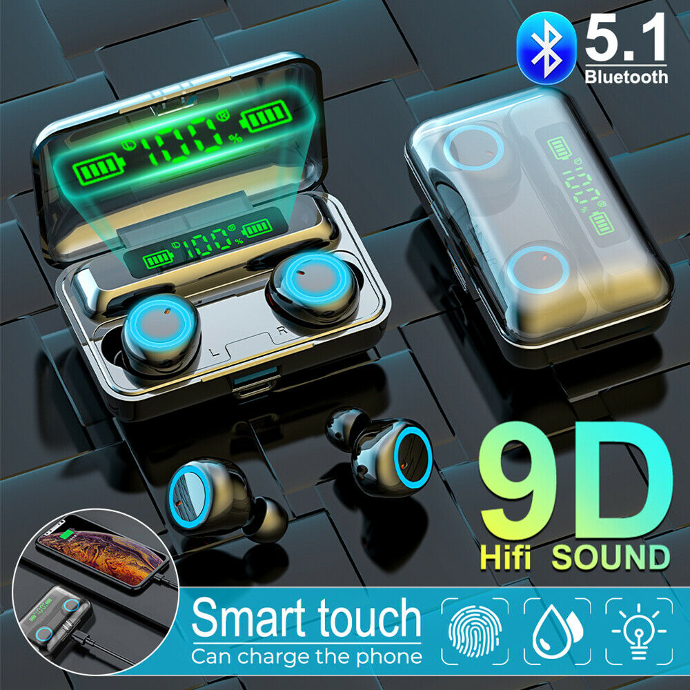 TWS Bluetooth Headphones Wireless 9D 