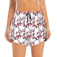 thumbnail image 2 of Goofa Cherry Blossoms Printed Women 2 in 1 Running Shorts,Quick Dry Athletic Workout Shorts,High Waisted Athletic Shorts with Liner Pockets-Small, 2 of 9