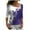 Purple, variant on Trendy Tops for Women 2024 Work Petite Sweatshirt for Women Casual V Neck Long Sleeve Loose Flowers Sweatshirt