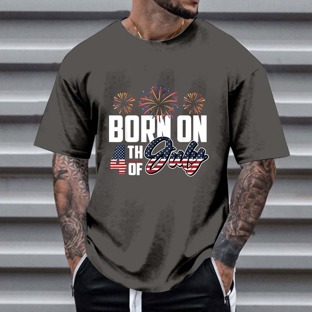 Tops para hombre, blusas y camisas de cuello redondo y manga corta para hombre, tops casuales de cuello redondo y manga corta con estampados especiales para hombre.