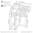 thumbnail image 3 of Sunnydaze Acacia Wood Folding Table with Planter Box - Gray - 30.5" H, 3 of 8