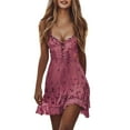 thumbnail image 2 of qolati Western Cowgirls Dresses for Women Casual Floral Sleeveless V Neck Tiered Swing Flowy Boho Dress Loose A-line High Low Hem Ruffle Vacation Midi Dress, 2 of 5