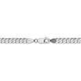 thumbnail image 4 of 14K White Gold bracelet Curb chain Flat 18 in 4.75 mm, 4 of 5