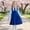 Blue, variant on Girls School Uniform 2 Piece Set for Kids Collared Pleated Dress with Tie Spring Outfit Red Size 5-6 Years