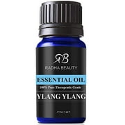 Radha Beauty Ylang Ylang Essential Oil, 5mL - 100% Natural Therapeutic Grade for Aromatherapy, Relaxation, Fatigue, Stress, Fragrance for Home & Office