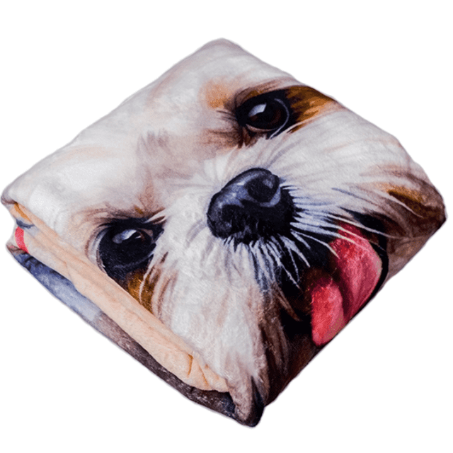 Pets, Paws and Ideas Couverture Imperméable pour Animaux de Compagnie pour Chiens et Chats, Protecteur Réversible pour Meubles, Lit et Canapé, Anti-Éclaboussures, Lavable, Housse en Flanelle Douce Sherpa Design Tabby
