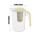 thumbnail image 6 of Clearance! Plastic Pitcher with Lid Large Clear Water Carafe Jug Ice Tea Pitcher Lemonade Juice Beverage Jar with Strainer Cover Handle Measurements for Hot Cold Coffee Drink 2500ml Yellow, 6 of 6