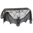 thumbnail image 4 of Vikakiooze Halloween Curtain Black Lace Curtain Door Curtain Halloween Decoration, 4 of 9