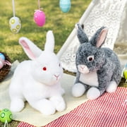 Lazada Stuffed Rabbit Pillow Girl Gifts Plush Bunny Toy Squishy Rabbit Toys Soft White 9.5