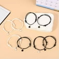 thumbnail image 6 of GKNET 2 PCS/Set Couple Bracelets Black White Rope Star Bracelet Fashion Bracelets WY4-02, 6 of 9