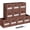 Brown-11", variant on 11" Navy Blue Fabric Cube Storage Bin Set of 10