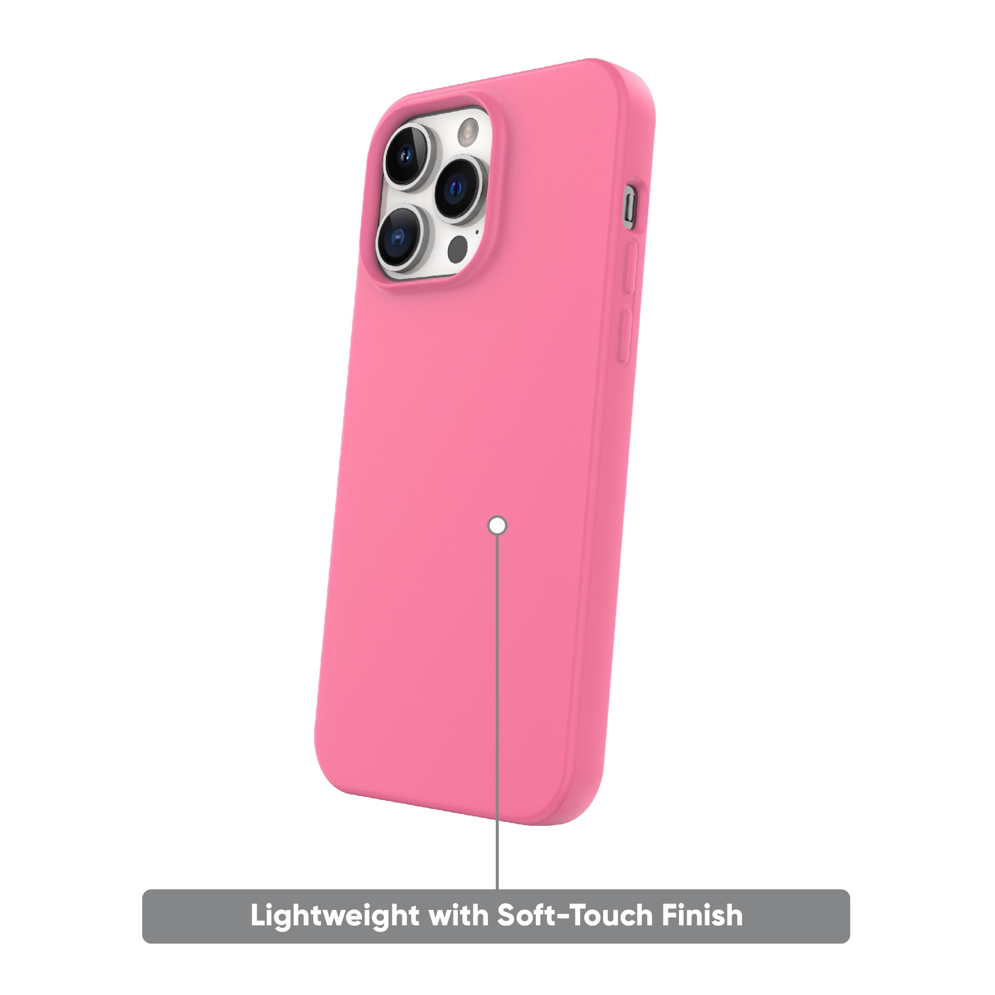 onn. Silicone Phone Case for iPhone 14 Pro - Pink