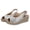 White, variant on White Ladies Wedge Sandals Chunky Sole Beach Outdoor Non Slip Casual Comfortable Everyday Retro Cushioned Soft Sole Versatile Daily