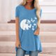 thumbnail image 3 of Mujeres moda Casual impresión camisas manga corta suelta Tee Tops túnica blusa Pompotops hfajkhk136497, 3 of 4