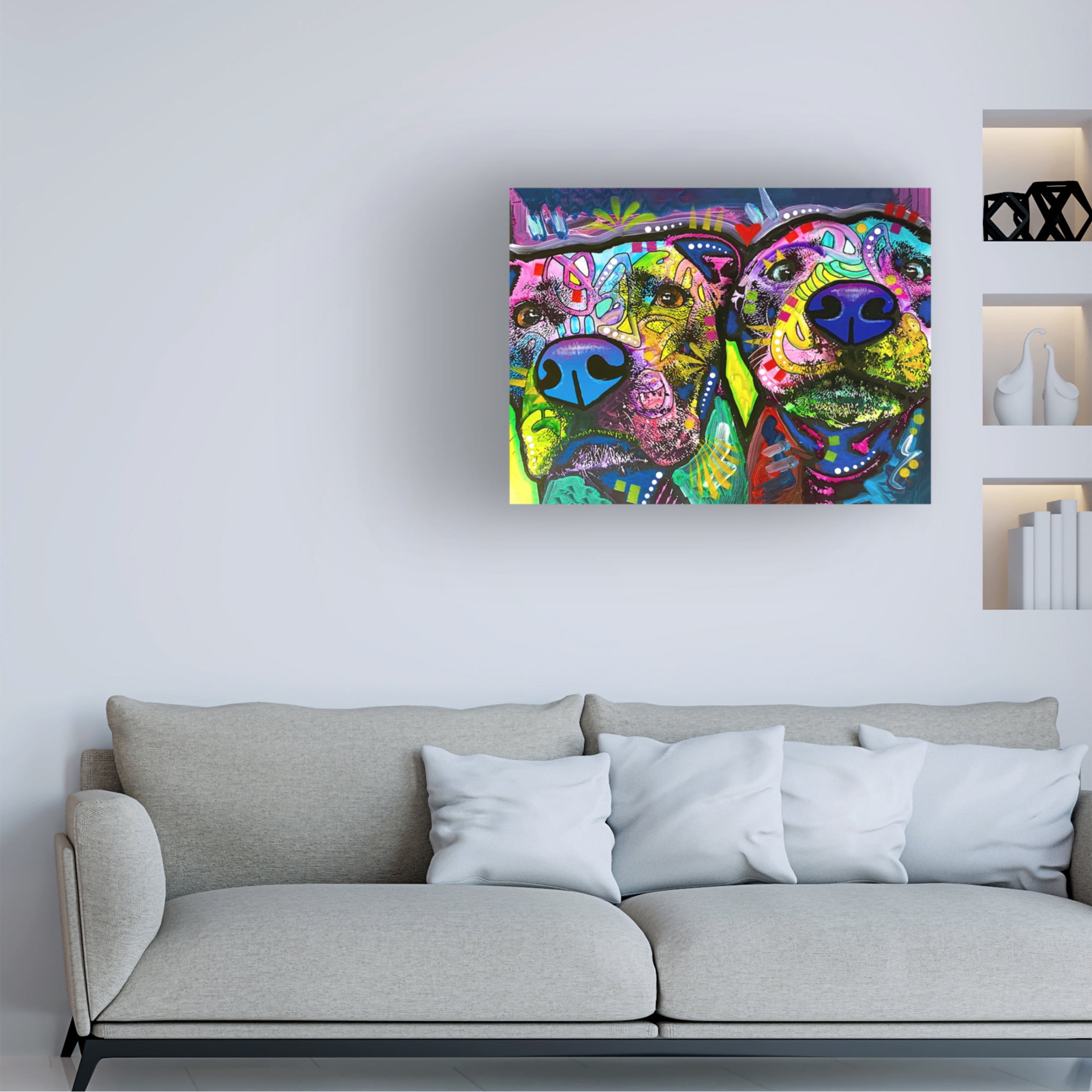Canvas Wall Art - Dean Russo 'Double Trouble' Wall Art for Living Room, Bedroom, or Office Décor by Trademark Fine Art - 47 x 35 Inches