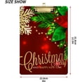 thumbnail image 3 of FMSHPON Christmas Holly Flower Leaves Snowflake Clipboard Hardboard Wood Nursing Clip Board and Pull for Standard A4 Letter 13x9 inches, 3 of 5