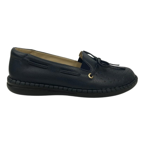 Zapatos Planos Cómodos Vestir Casuales Para Dama Solash 621 Marino