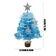 thumbnail image 3 of Mini Christmas Tree Tabletop LED String Ornaments Battery Powered 17.7in Blue Foldable Wooden Base For Bedroom Dorm Office Home Decor Christmas Decoration Festive Season Xmas Tree Stand, 3 of 6