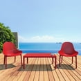 thumbnail image 5 of Luxury Commercial Living 39.5" Red Patio Solid Rectangular Lounge Coffee Table, 5 of 6