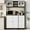 White&Black, variant on Roromall Kitchen Pantry Cabinet with Storage, Buffet Cabinet with Countertop for Microwave Stand, Sideboard Storage Hutch Cabinets with LED, 3 Drawers & Adjustable Shelves for Dining Room