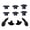 Black, variant on Controller Analog Joystick Buttons Metal Thumbsticks Back Paddles for Game Controller Gaming Accessory