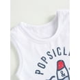 thumbnail image 5 of Wassery Baby Boys Fourth of July Outfits Sleeveless Ice Cream Print Tank Tops + Tie Front Shorts Set 6 12 18 24 Months Summer Casual 2Pcs Set, 5 of 8