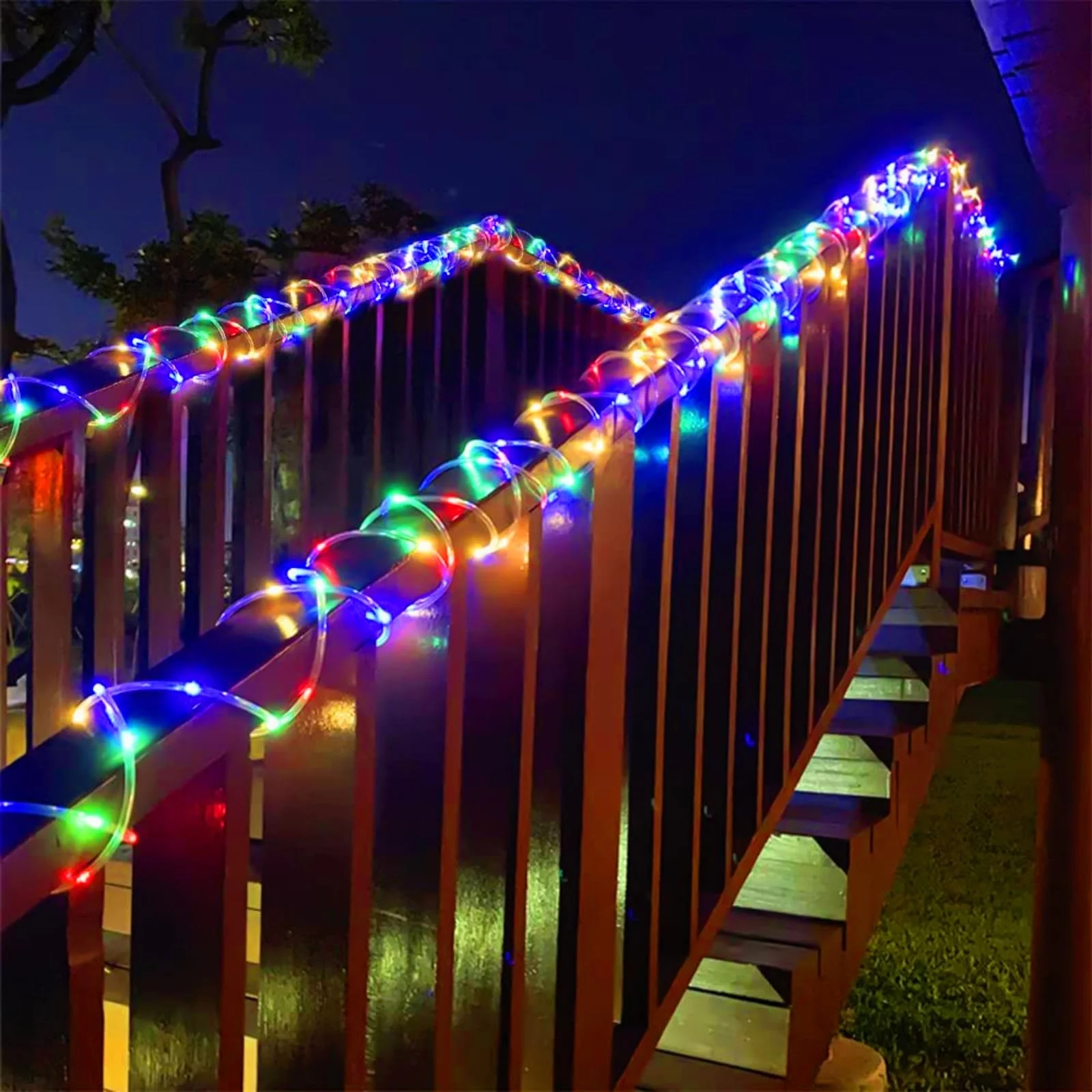 NITIDSKY 33-Foot Solar Rope Lights with 100 Multicolor LEDs photo 4