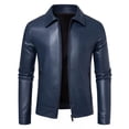 thumbnail image 4 of Men's Lightweight Business Jacket, PU Leather Coat Outerwear, Stylish Casual Wear for Daily Use, Perfect for Office and Formal Occasions, 4 of 9