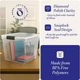 thumbnail image 3 of Homz 31 Qt Secure Latch Clear Stackable Storage Container Bin (8 Pack), 3 of 11