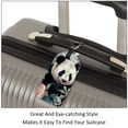 thumbnail image 3 of Square 2Pack PU Leather Panda Cruise Luggage Tag with Privacy Cover and Name ID Tag for Travel Handbags Backpacks Luggage Tags, 3 of 6