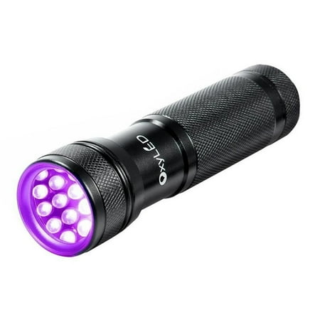 OxyLED 12 Ultraviolet LED UV Light, Pet Urine Stain Detector Blacklight Flashlight (AAA Batteries