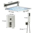 thumbnail image 6 of 10 inch LED Shower Faucet System Combo with Hand Shower Set Brushed Nickel Mixer, 6 of 12