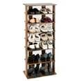 thumbnail image 1 of Giantex 7-Tier Wood Shoe Rack, Free Standing Vertical Shoe Racks w/Shelves of Different Heights, Rack Organizer, Brown, 1 of 10