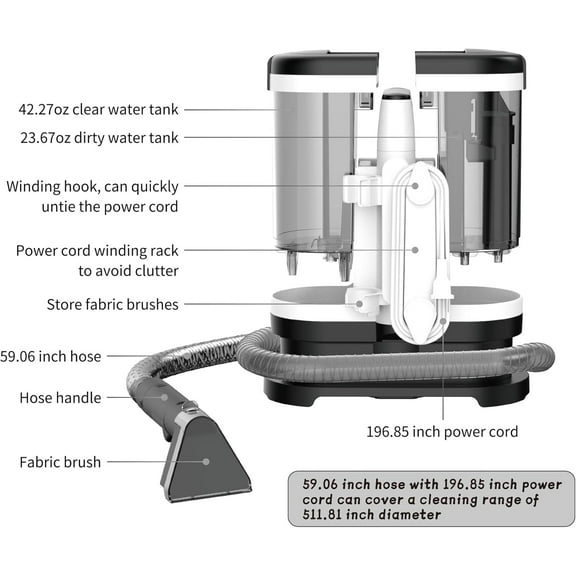 Multi-Purpose Portable Carpet and Upholstery Cleaner