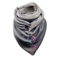 thumbnail image 1 of Women Colorful Dandelion Print Cotton Winter Warm Button Up Scarf, 1 of 3