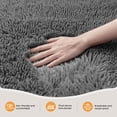 thumbnail image 6 of Area Rugs for Living Room Bedroom, 8'x10' Soft Fluffy Shag Indoor Floor Carpet for Living Room Bedroom Dining Room Office Home Decor, Dark Gray, 6 of 6