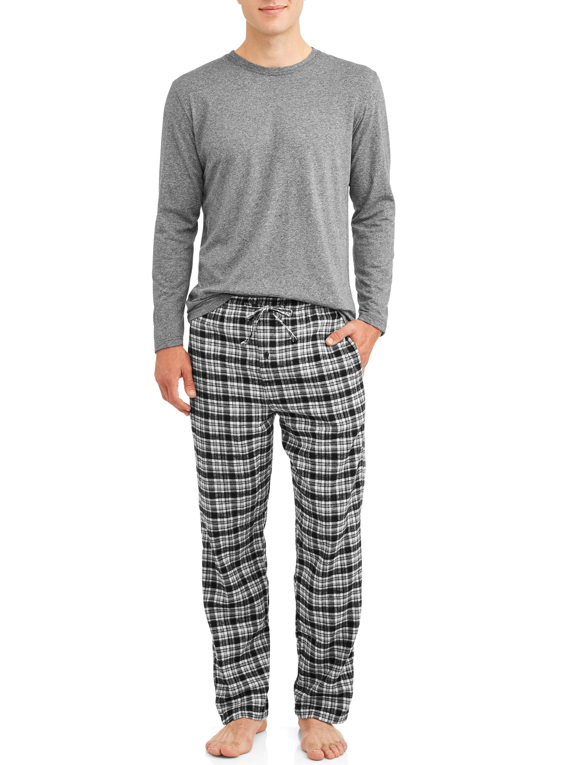 Hanes Men's and Big Men's ComfortSoft Long Sleeve Crew & Cotton Flannel