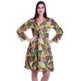 thumbnail image 1 of Moomaya Robe Courte Évasée Imprimée de Designer, Manches Longues, Tunique en Velours, Robes pour Femmes, 1 of 6