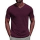 thumbnail image 1 of Pullover de Manga Corta para Hombres de Moda Casual Color Sólido V-Cuello Top Blusas, Poliéster Verano, 1 of 4