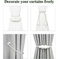 thumbnail image 4 of Magnetic Curtain Tiebacks 6Pack Outdoor Curtain Tie Backs Rope Decorative Magnetic Curtain Holders for Drapes Window Treatment Holdbacks, White, 4 of 11