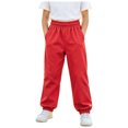 thumbnail image 3 of felwors Girls Joggers, Comfy French Terry Sweatpants for Girls, Kids Joggers Girls, Lounge Sweat Pants, 3 of 5