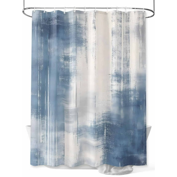 Shower Curtain Abstract Art Shower Curtains for Bathroom, Waterproof Polyester Shower Curtain Set with Hooks, Small Stall Size 36" x 72" Watercolor Blue