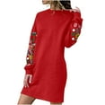 thumbnail image 2 of Royisotas Dress for Women Long Sleeve Floral Embroidered Casual Dress Loose Trendy Tunic Dresses, 2 of 5