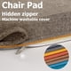 thumbnail image 4 of Cojines para sillas de comedor con lazos y funda extraíble, almohadillas para sillas de cocina de 2" de grosor, juego de 2 cojines de asiento con respaldo antideslizante para comedor interior, 16,5", 4 of 5
