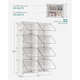 thumbnail image 4 of SONGMICS - Zapatero, organizador de zapatos de 8 cubos con puertas, 32 pares de armarios de plástico para recámara, entrada, marco de acero, panel de plástico, color blanco ULPC034W01, 4 of 20