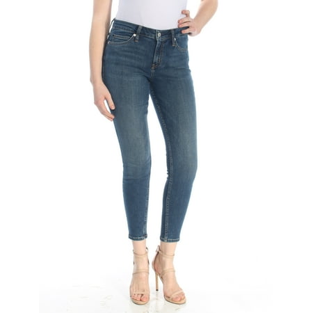 CALVIN KLEIN Womens Blue Skinny Jeans Size: 25 Waist