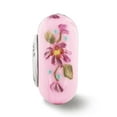 thumbnail image 4 of FB Jewels Ster.Silver Reflections Pink Hand Painted Hope Floral Fenton Glass Bead, 4 of 4